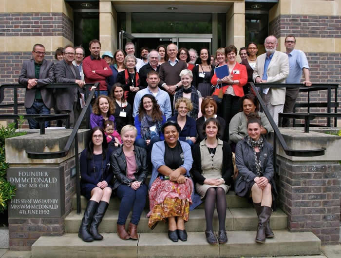Symposium delegates outside of the McDonald Institute of Archaeology in Cambridge